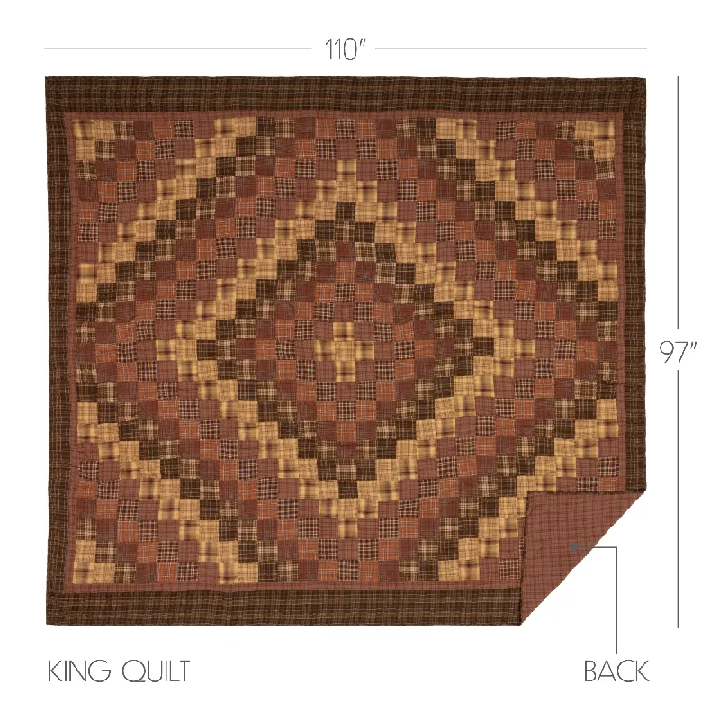 Bed skirts with a Christmas - themed patternPrescott King Quilt 110Wx97L