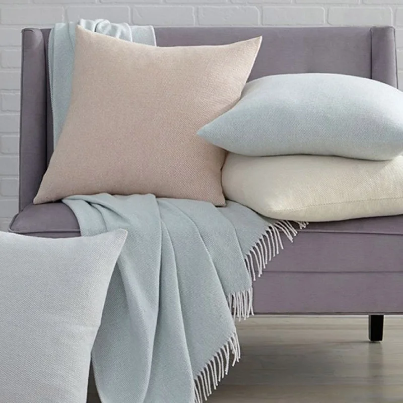 Plush Pillows for a Cozy BedTerzo Cotton Throw + Decorative Pillow