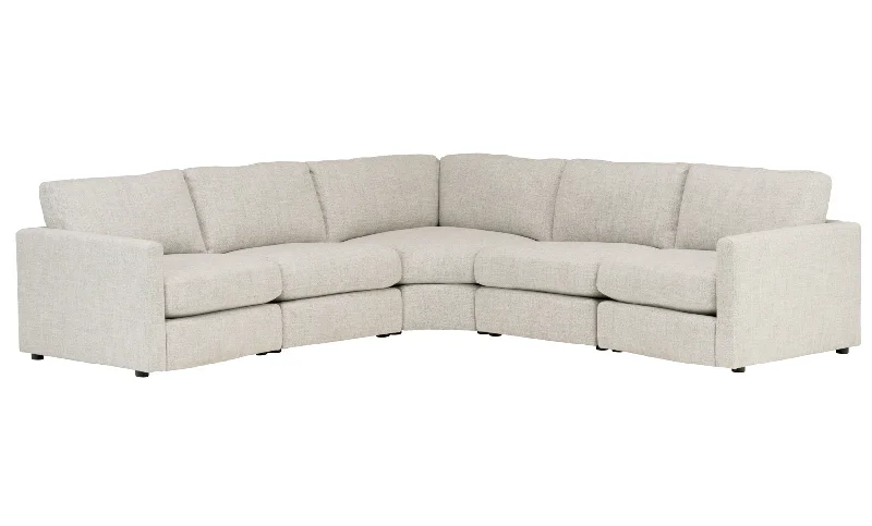Gel - infused memory foam mattresses for cooler sleepNathan Cloud 5-Piece Sectional