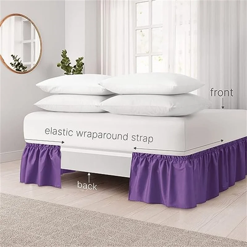 Bed skirts with a retro - style patternPleated bed skirt