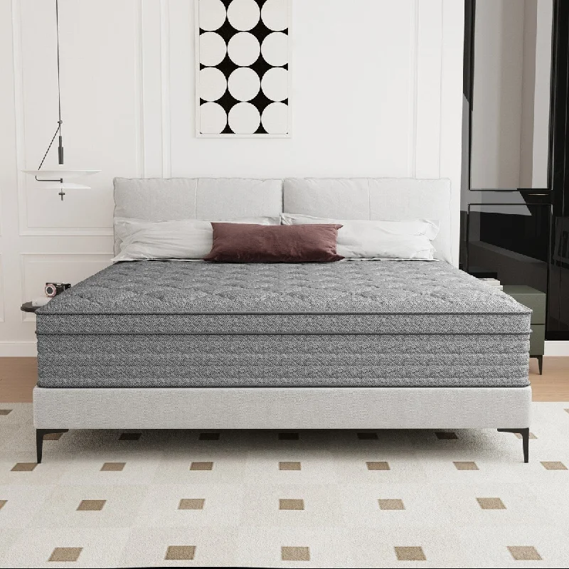 Bamboo - charcoal infused mattresses for odor absorption12 Inch Grey Memory Foam Hybrid Mattresses in a Box Bamboo - charcoal infused mattresses for odor absorption12 Inch Grey Memory Foam Hybrid Mattresses in a Box