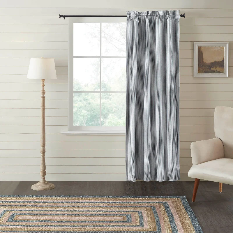 Bed skirts with a satin finish for a shiny appearanceSawyer Mill Blue Ticking Stripe Blackout Panel 84x40 Bed skirts with a satin finish for a shiny appearanceSawyer Mill Blue Ticking Stripe Blackout Panel 84x40