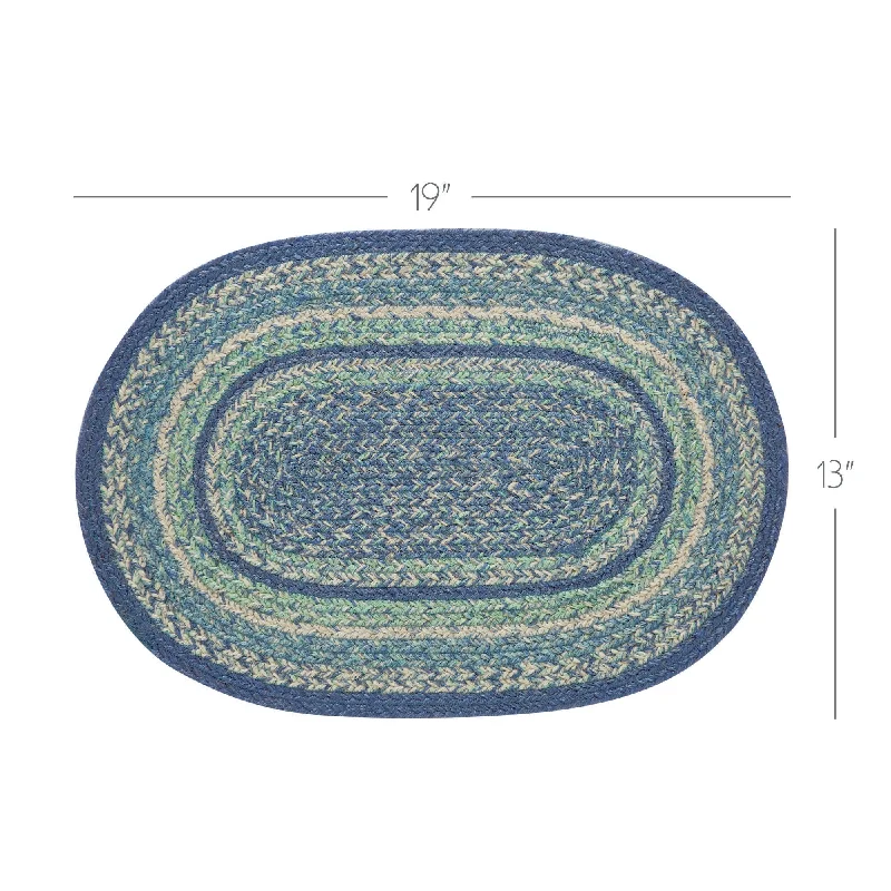 Queen - size bed skirts with ruffled edgesJolie Jute Oval Placemat 13x19