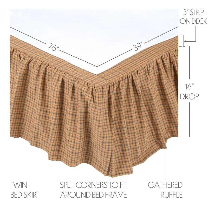 Queen - size bed skirts with ruffled edgesMillsboro Twin Bed Skirt 39x76x16