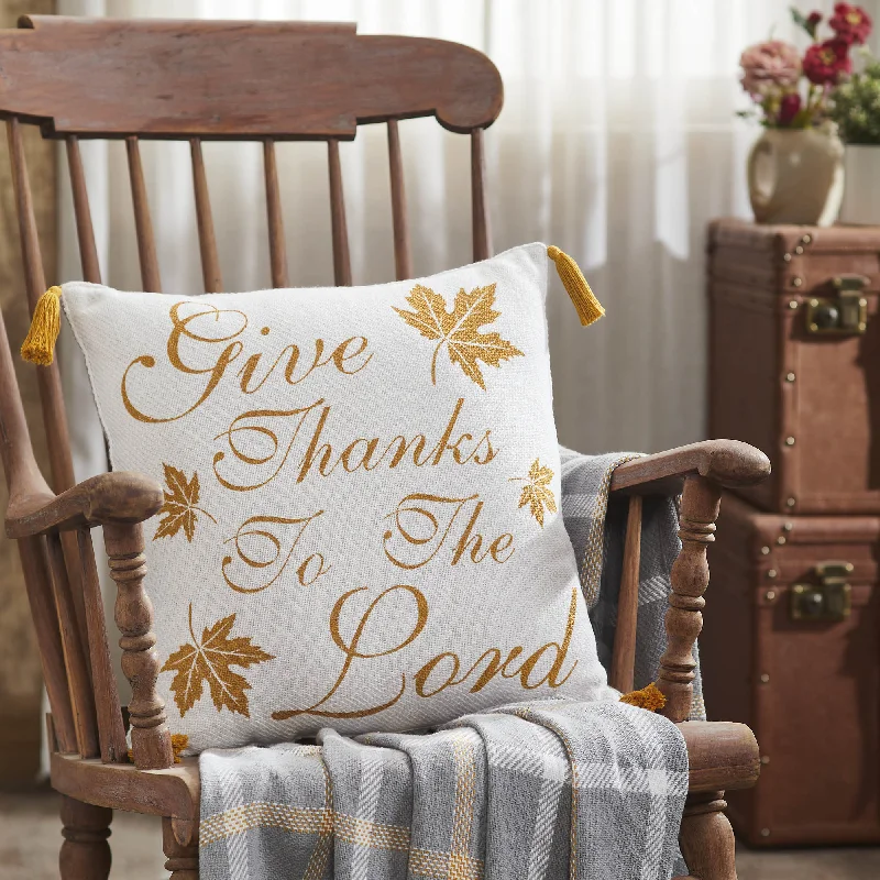 Travel Pillows for Long JourneysHarvest Blessings Give Thanks to the Lord Woven Pillow Travel Pillows for Long JourneysHarvest Blessings Give Thanks to the Lord Woven Pillow