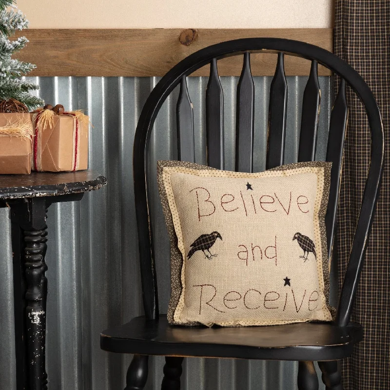 Soft and Fluffy Pillows for Bedroom ComfortKettlehurst Believe and Receive Pillow 12"