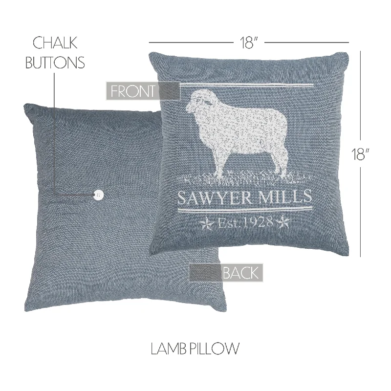 Bed skirts with a flannel material for a cozy winter optionSawyer Mill Blue Lamb Pillow 18x18 Bed skirts with a flannel material for a cozy winter optionSawyer Mill Blue Lamb Pillow 18x18
