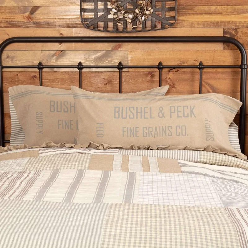 Travel Pillows for Long JourneysGrace Feed Sack King Pillow Case Set of 2 21x40 VHC Brands
