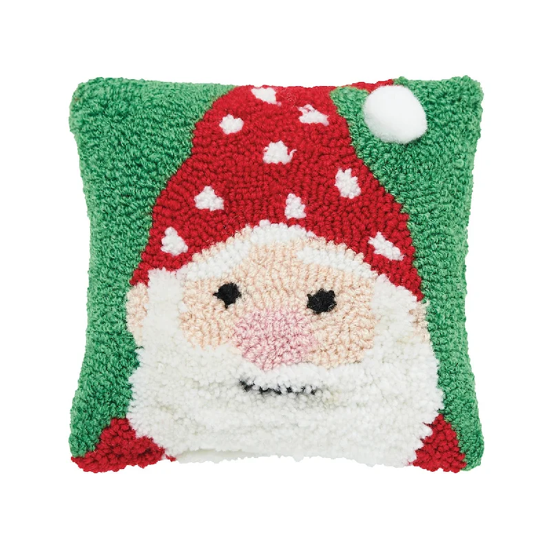 Plush Pillows for a Cozy BedSanta Hooked Mini Pillow
