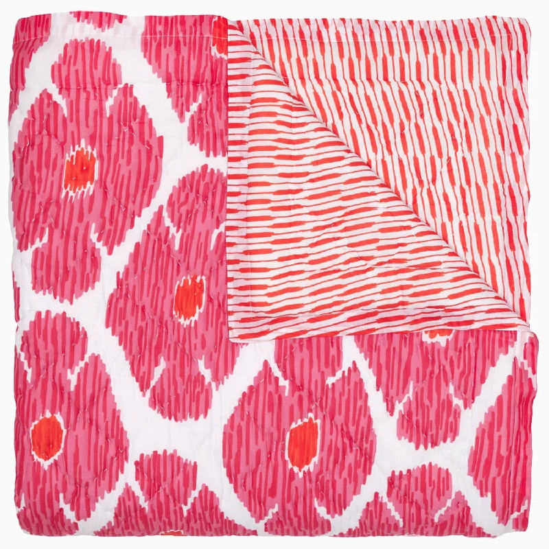 Cotton Pillows for Natural ComfortPoppy Azalea Quilt