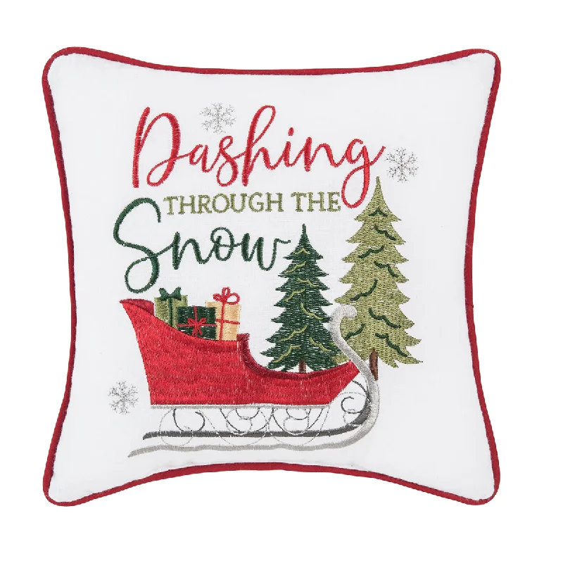 Cotton Pillows for Natural ComfortDashing Through The Snow Mini Pillow