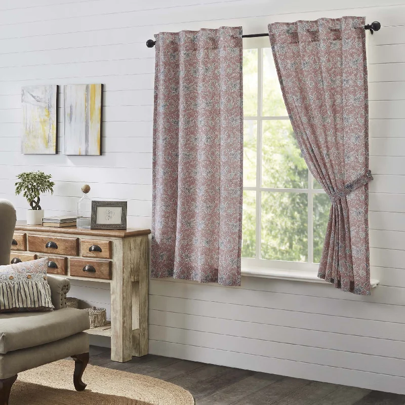 Bed skirts with a contemporary styleKaila Floral Short Panel Set of 2 63x36
