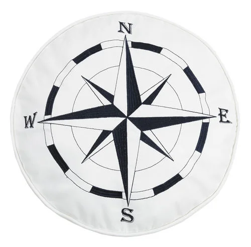 Orthopedic Pillows for Back Pain ReliefCompass Embroidered Round Pillow 16 in.