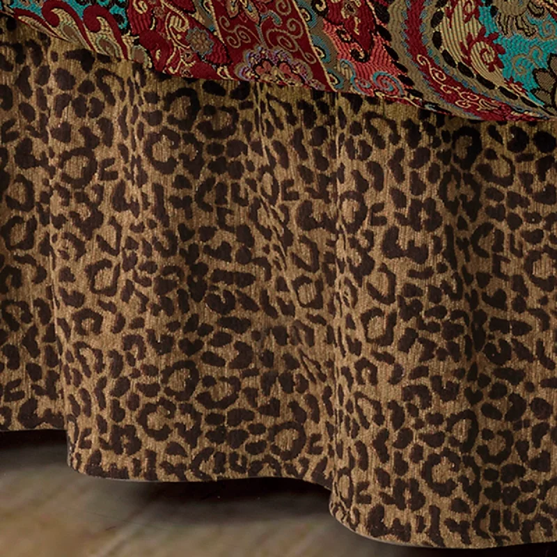 Bed skirts with a football - team - colored patternPaseo Road by HiEnd Accents San Angelo Leopard Bed Skirt Bed skirts with a football - team - colored patternPaseo Road by HiEnd Accents San Angelo Leopard Bed Skirt