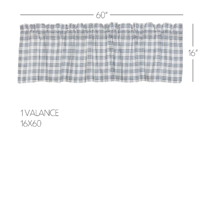 Bed skirts with a nautical themeSawyer Mill Blue Plaid Valance 16x60