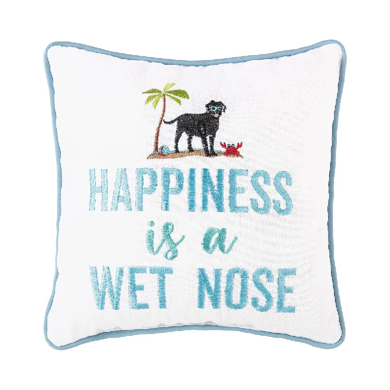 Soft and Fluffy Pillows for Bedroom ComfortHappiness Is A Wet Nose Mini Pillow