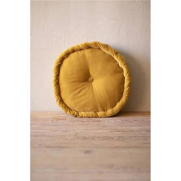Firm Pillows for Side SleepersKalalou NRV2118 Round Velvet Floor Cushion, Honey