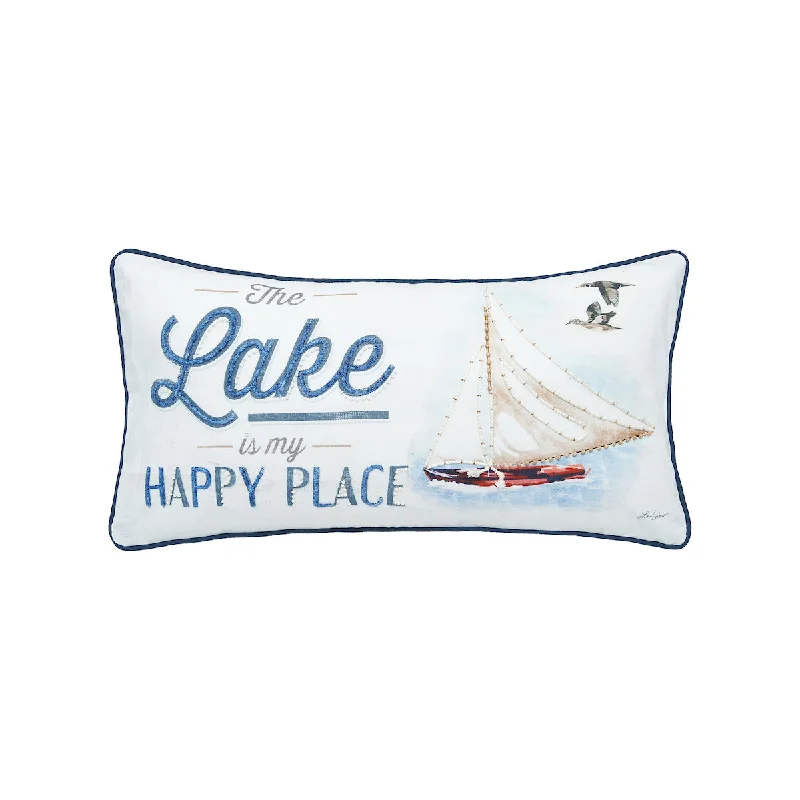 Lumbar Support Pillows for Car SeatsLake Is My Happy Place Pillow