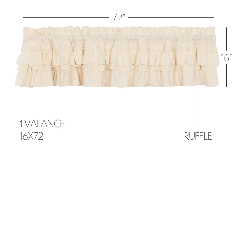 Linen bed skirts for a natural and rustic feelMuslin Ruffled Unbleached Natural Valance 16x72 Linen bed skirts for a natural and rustic feelMuslin Ruffled Unbleached Natural Valance 16x72