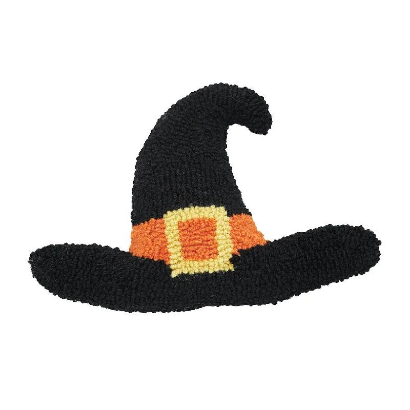 Kids Pillows with Fun DesignsWitch Hat Shaped Hooked Mini Pillow