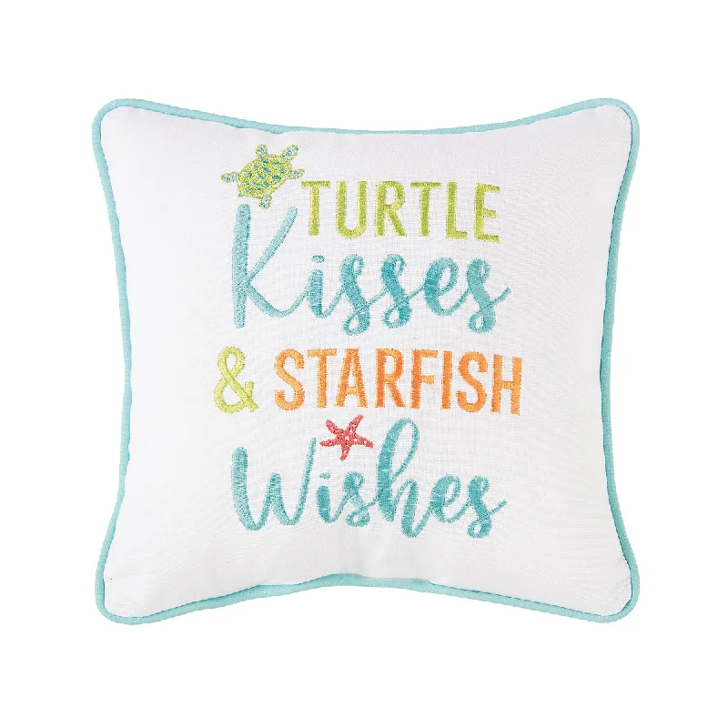 Velvet Pillows for a Touch of EleganceTurtle Kisses & Starfish Wishes Mini Pillow