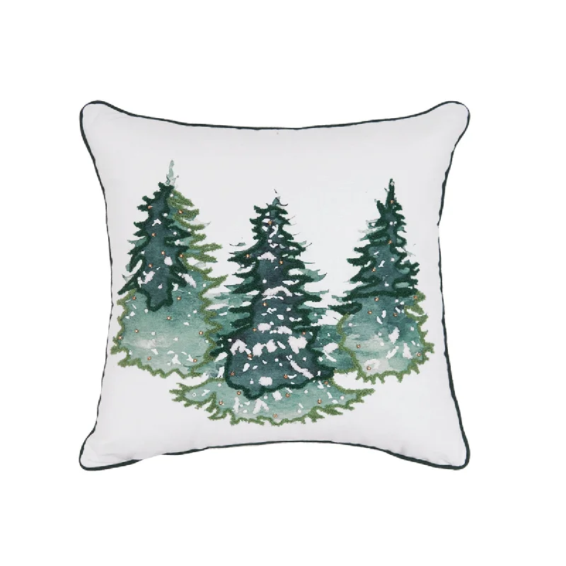 Back Support Pillows for Office ChairsEvergreen Trees Pillow