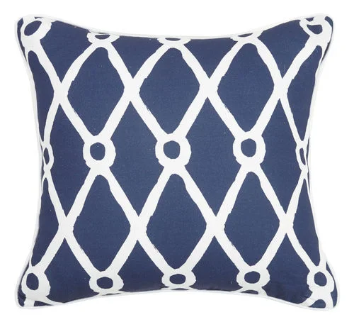 Kids Pillows with Fun DesignsNavy Fishnet Pillow 20 in.