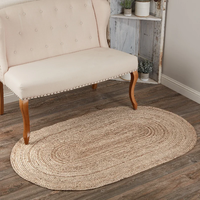 Bed skirts with a mermaid - themed printNatural Jute Rug Oval w/ Pad 36x60
