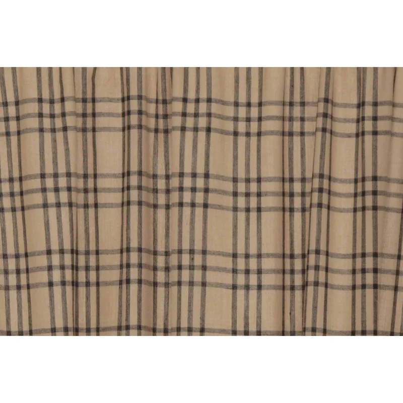 Bed skirts with a damask pattern for an elegant lookSawyer Mill Charcoal Plaid Door Panel 72x40