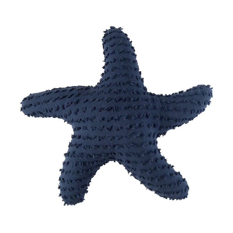 Soft and Fluffy Pillows for Bedroom ComfortNavy Starfish Shaped Pillow