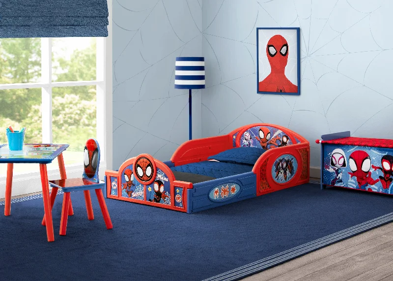 Gel - infused memory foam mattresses for cooler sleepMarvel Spidey and His Amazing Friends 4-Piece Toddler Room-in-a-Box Set – Includes Sleep and Play Toddler Bed, Table, 1 Chair and Toy Box Gel - infused memory foam mattresses for cooler sleepMarvel Spidey and His Amazing Friends 4-Piece Toddler Room-in-a-Box Set – Includes Sleep and Play Toddler Bed, Table, 1 Chair and Toy Box