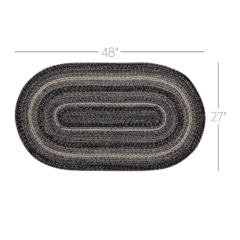 Bed skirts with a shabby - chic styleSawyer Mill Black White Jute Rug Oval w/ Pad 27x48 Bed skirts with a shabby - chic styleSawyer Mill Black White Jute Rug Oval w/ Pad 27x48