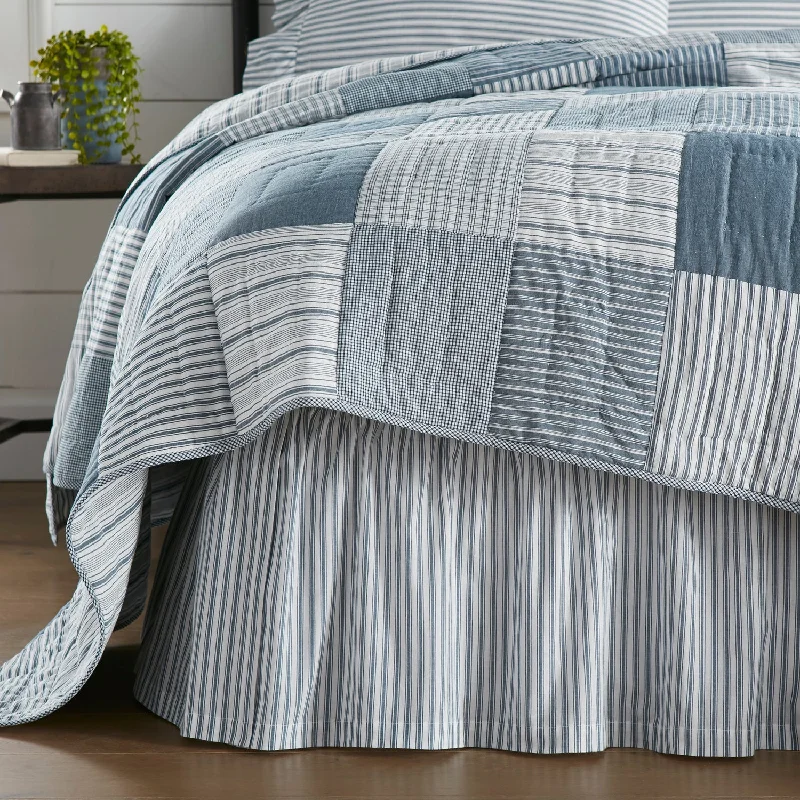 Velvet bed skirts for a luxurious and elegant appearanceSawyer Mill Blue Ticking Stripe Queen Bed Skirt 60x80x16 Velvet bed skirts for a luxurious and elegant appearanceSawyer Mill Blue Ticking Stripe Queen Bed Skirt 60x80x16