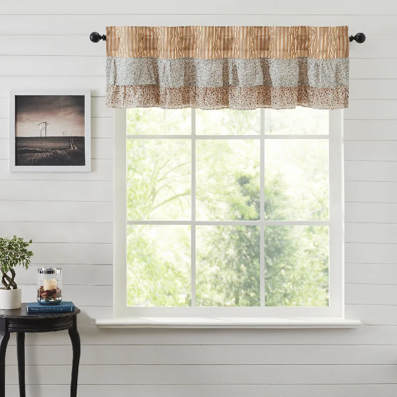 Bed skirts with a high - quality elastic waistbandKaila Ticking Gold Ruffled Valance 16x60 Bed skirts with a high - quality elastic waistbandKaila Ticking Gold Ruffled Valance 16x60