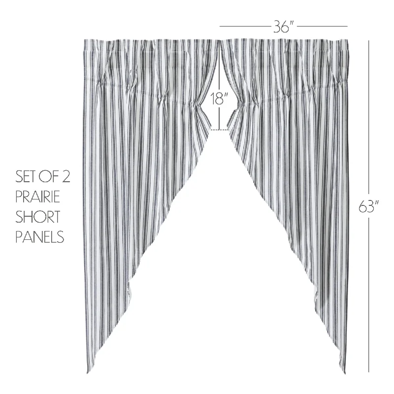 Bed skirts with a soft fleece lining for added comfortSawyer Mill Black Ticking Stripe Prairie Short Panel Set of 2 63x36x18 Bed skirts with a soft fleece lining for added comfortSawyer Mill Black Ticking Stripe Prairie Short Panel Set of 2 63x36x18