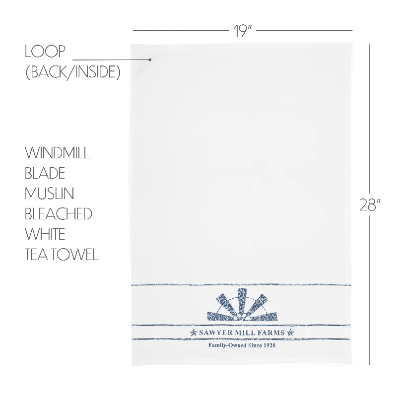King - size bed skirts in solid colorsSawyer Mill Blue Windmill Blade Muslin Bleached White Tea Towel 19x28 King - size bed skirts in solid colorsSawyer Mill Blue Windmill Blade Muslin Bleached White Tea Towel 19x28