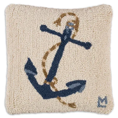 Pregnancy Pillows for Expectant MothersBlue Anchor Hooked Pillow 14 in.