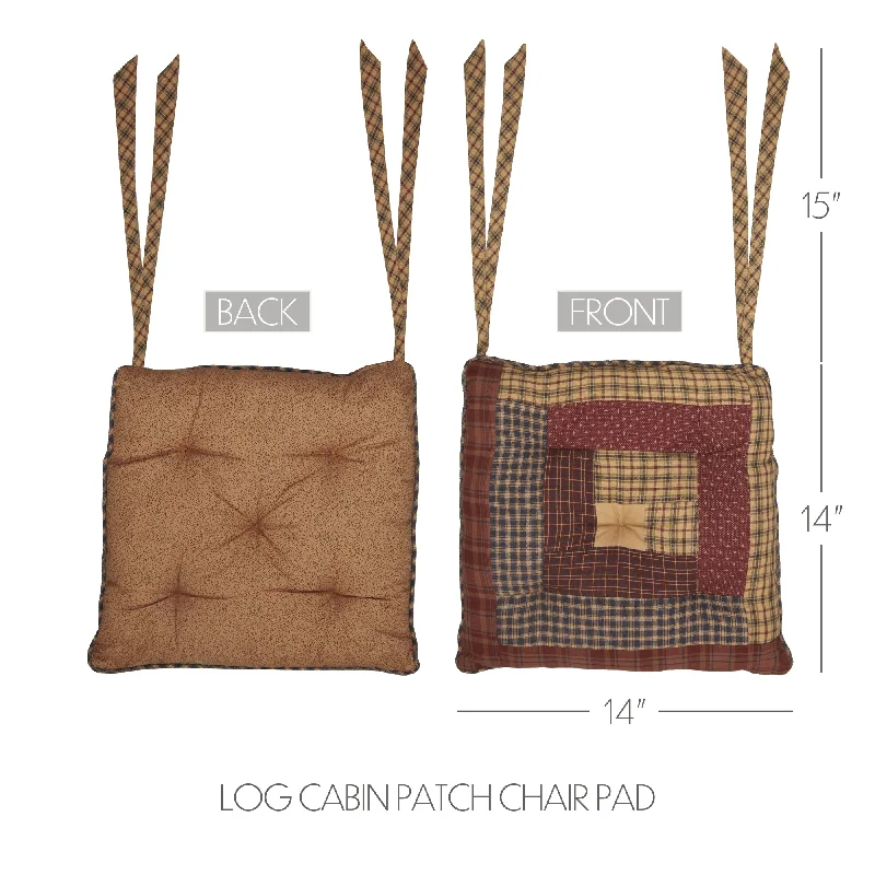 Bed skirts with a high - thread count for a quality feelMillsboro Chair Pad Log Cabin Patch Bed skirts with a high - thread count for a quality feelMillsboro Chair Pad Log Cabin Patch