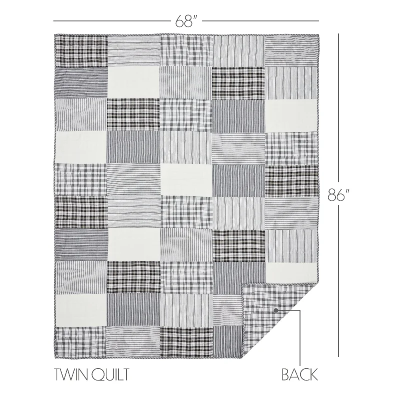 Cotton bed skirts for a soft and breathable lookSawyer Mill Black Twin Quilt 68Wx86L Cotton bed skirts for a soft and breathable lookSawyer Mill Black Twin Quilt 68Wx86L