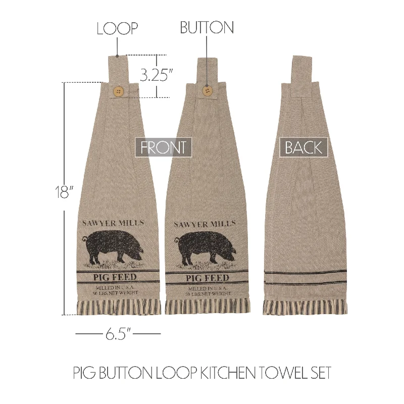 Bed skirts in bold colors for a statement - making lookSawyer Mill Charcoal Pig Button Loop Kitchen Towel Set of 2 Bed skirts in bold colors for a statement - making lookSawyer Mill Charcoal Pig Button Loop Kitchen Towel Set of 2