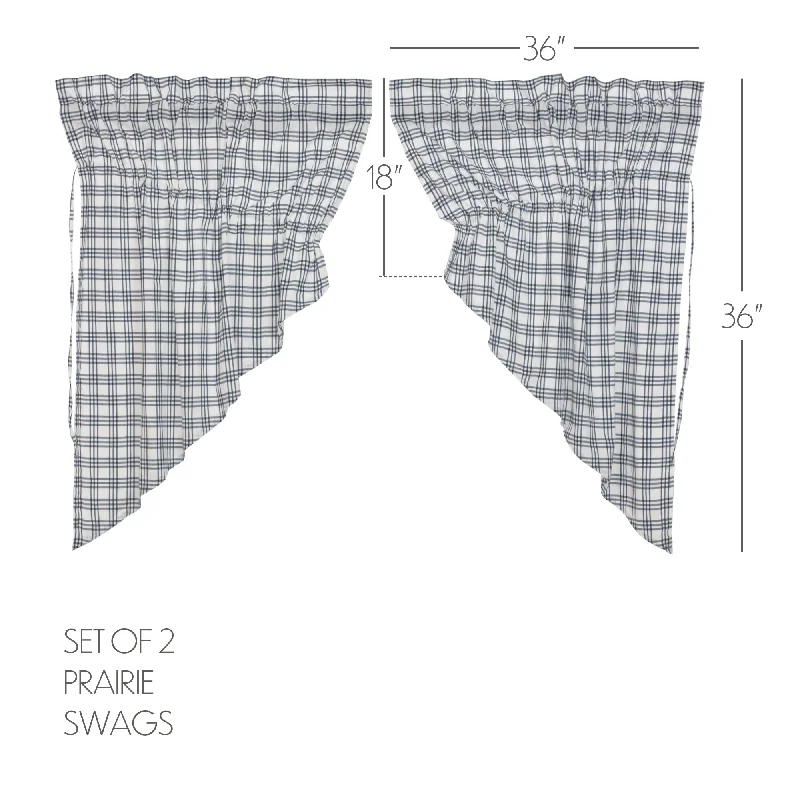 Bed skirts with a scalloped hem for a charming detailSawyer Mill Blue Plaid Prairie Swag Set of 2 36x36x18 Bed skirts with a scalloped hem for a charming detailSawyer Mill Blue Plaid Prairie Swag Set of 2 36x36x18