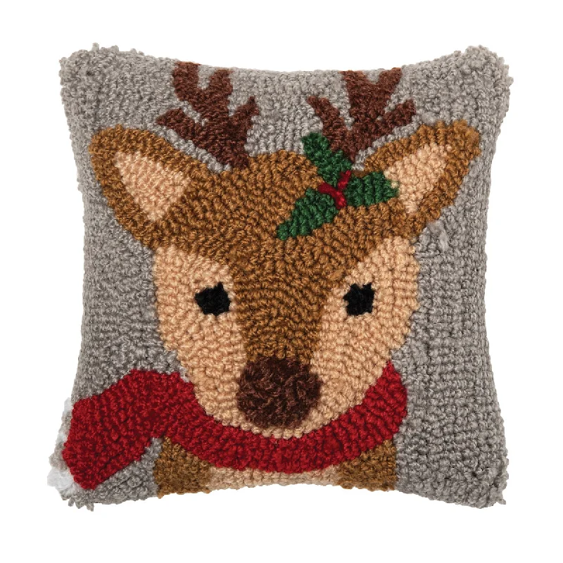 Memory Foam Pillows for Neck SupportWoodland Reindeer Hooked Mini Pillow