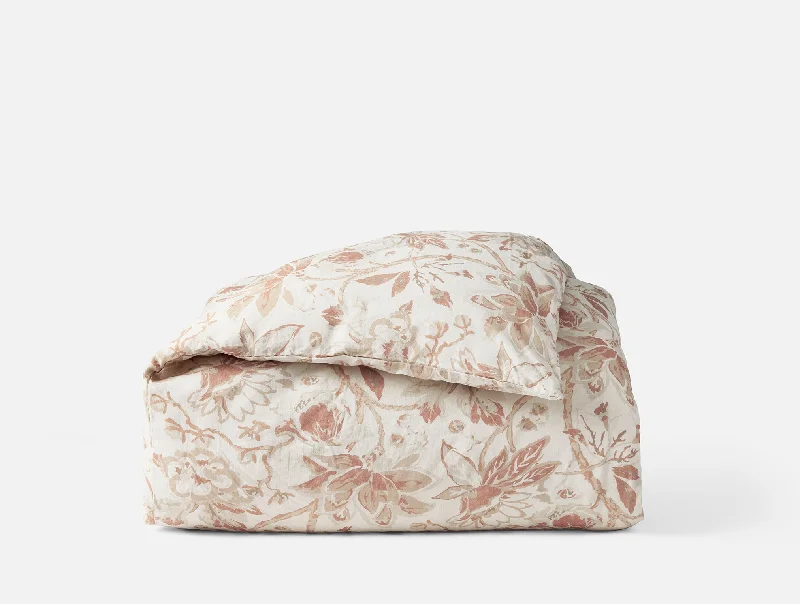 Round Pillows for Boho-Style InteriorsSea Bloom Print Duvet Cover