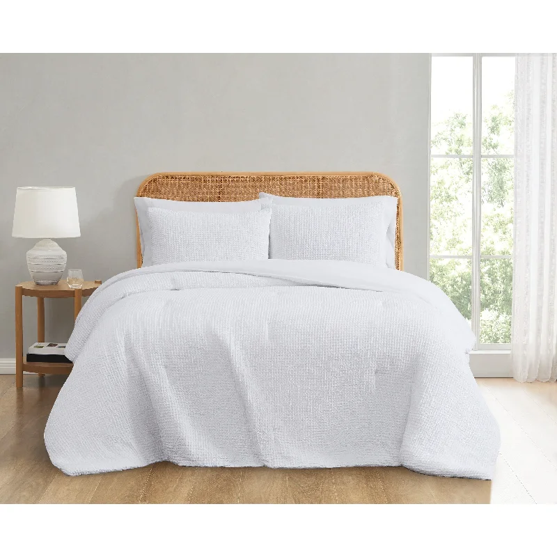 Synthetic - filled comforters like polyester for affordability and hypoallergenic propertiesTruly Soft Textured Waffle Comforter Set Synthetic - filled comforters like polyester for affordability and hypoallergenic propertiesTruly Soft Textured Waffle Comforter Set