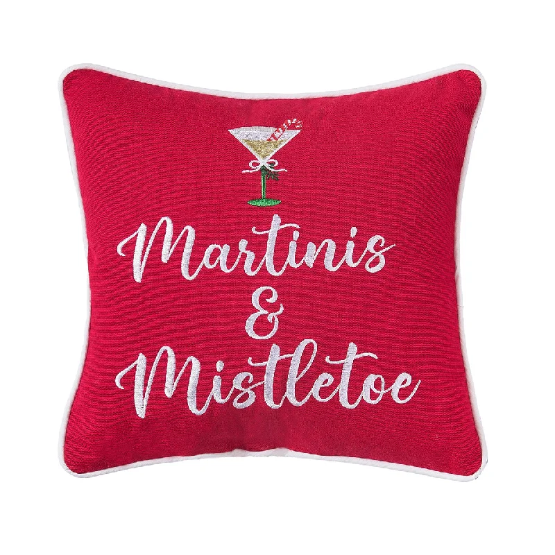 Kids Pillows with Fun DesignsMartini's & Mistletoe Mini Pillow