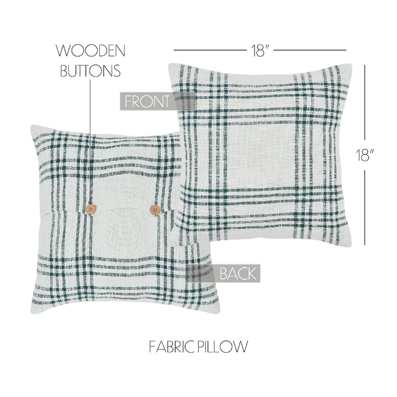 Bed skirts with a ruffled tiered designPine Grove Plaid Fabric Pillow 18x18