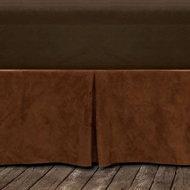 Bed skirts with a herringbone pattern for a sophisticated lookPaseo Road by HiEnd Accents Copper Faux Suede Bed Skirt Bed skirts with a herringbone pattern for a sophisticated lookPaseo Road by HiEnd Accents Copper Faux Suede Bed Skirt