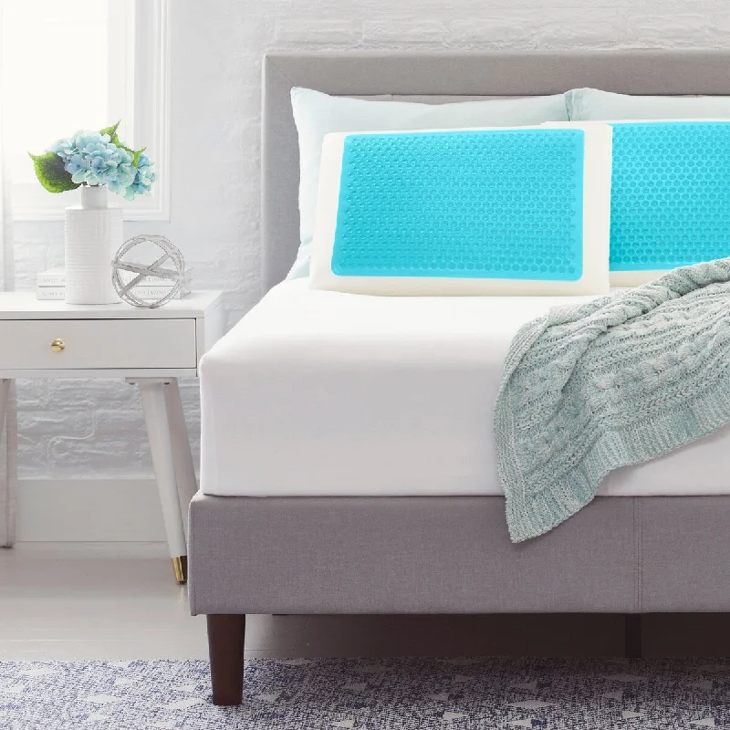 Plush Pillows for a Cozy BedComfort Revolution Blue Bubble Gel and Memory Foam Pillow Plush Pillows for a Cozy BedComfort Revolution Blue Bubble Gel and Memory Foam Pillow