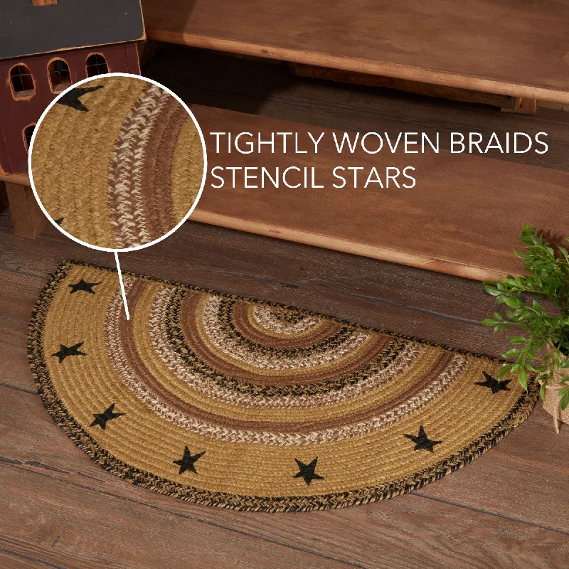 Bed skirts with a wrinkle - resistant fabricKettle Grove Jute Rug Half Circle Stencil Stars w/ Pad 16.5x33 Bed skirts with a wrinkle - resistant fabricKettle Grove Jute Rug Half Circle Stencil Stars w/ Pad 16.5x33