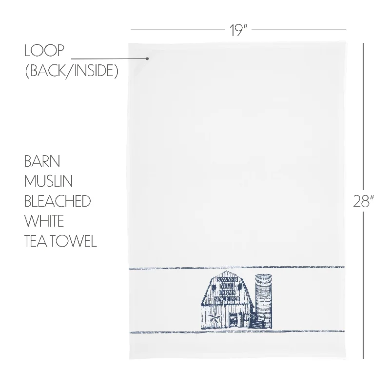 Bed skirts with a shabby - chic styleSawyer Mill Blue Barn Muslin Bleached White Tea Towel 19x28 Bed skirts with a shabby - chic styleSawyer Mill Blue Barn Muslin Bleached White Tea Towel 19x28
